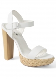 Venus Espadrille Platform Heels in White Venus Espadrille Platform Heels in White