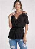 Venus Cold-Shoulder Lace Top in Black Venus Cold-Shoulder Lace Top in Black