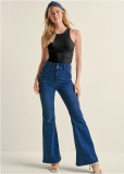 Venus High-Waist Flare Jeans in Dark Wash Venus High-Waist Flare Jeans in Dark Wash