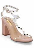Venus Transparent Studded Heels in Nude Venus Transparent Studded Heels in Nude