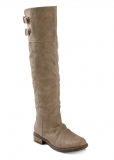 Venus Buckle Knee-High Boots in Taupe Venus Buckle Knee-High Boots in Taupe