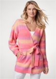 Venus VENUS | Pink Tie Dye Cardigan in Pink Multi Venus VENUS | Pink Tie Dye Cardigan in Pink Multi