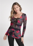 Venus Animal Print Lace Top in Black Multi Venus Animal Print Lace Top in Black Multi