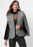 Venus Tweed Cape With Lurex in Black Multi Venus Tweed Cape With Lurex in Black Multi