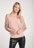 Venus Rhinestone Sleeve Top in Light Pink Venus Rhinestone Sleeve Top in Light Pink