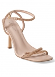 Venus Embellished Twist Heels in Pale Pink Venus Embellished Twist Heels in Pale Pink