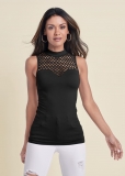 Venus Sleeveless Seamless Top in Black Venus Sleeveless Seamless Top in Black