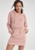 Venus Cozy Sherpa Neck-Zip Dress in Peach Blush Venus Cozy Sherpa Neck-Zip Dress in Peach Blush
