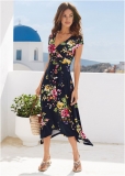 Venus Floral Printed Dress - Navy Multi Venus Floral Printed Dress - Navy Multi