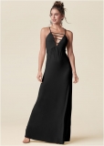 Venus Strappy Maxi Dress - Black Venus Strappy Maxi Dress - Black