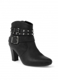 Venus Studded Buckle Belt Booties in Black Venus Studded Buckle Belt Booties in Black