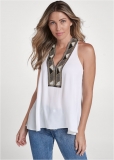 Venus Embellished Tank Top in White Venus Embellished Tank Top in White