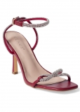 Venus Embellished Twist Heels in Red Venus Embellished Twist Heels in Red