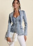 Venus Sweetheart Denim Blazer in Acid Wash Venus Sweetheart Denim Blazer in Acid Wash