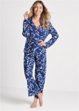 Venus Navy Multi LONG SLEEVE PAJAMA SET Venus Navy Multi LONG SLEEVE PAJAMA SET