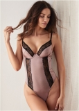 Venus Evening Mauve LACE INSET TEDDY Venus Evening Mauve LACE INSET TEDDY