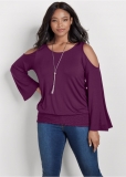 Venus Plus Size Cold-Shoulder Blouson Top Venus Plus Size Cold-Shoulder Blouson Top