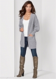 Venus Plus Size Oversized Cardigan in Light Grey Venus Plus Size Oversized Cardigan in Light Grey