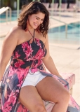 Venus Plus Size Midnight Floral Maxi Top Venus Plus Size Midnight Floral Maxi Top