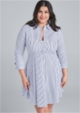 Venus Plus Size Collared Shirt Dress Venus Plus Size Collared Shirt Dress