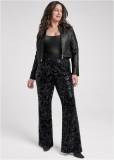 Venus Black Multi SEQUIN PATTERN PANTS Venus Black Multi SEQUIN PATTERN PANTS