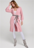 Venus Plus Size Sweater Duster in Pink Venus Plus Size Sweater Duster in Pink