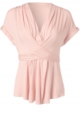 Venus Plus Size Tie Waist Surplice Top Venus Plus Size Tie Waist Surplice Top
