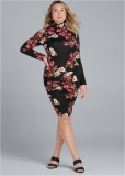 Venus Plus Size Long Sleeve Ruched Dress Venus Plus Size Long Sleeve Ruched Dress