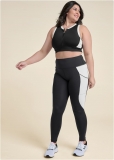 Venus Black & White COLOR BLOCK ACTIVE LEGGINGS Venus Black & White COLOR BLOCK ACTIVE LEGGINGS