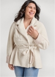 Venus Reversible Faux-Sherpa Coat in Cream Venus Reversible Faux-Sherpa Coat in Cream