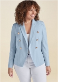 Venus Double Breasted Blazer in Light Blue Venus Double Breasted Blazer in Light Blue