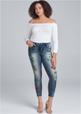 Venus Medium Wash FLORAL EMBROIDERED SKINNY JEANS Venus Medium Wash FLORAL EMBROIDERED SKINNY JEANS
