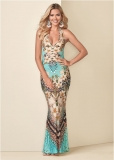 Venus Turquoise Multi PRINTED MAXI DRESS Venus Turquoise Multi PRINTED MAXI DRESS