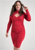 Venus Plus Size Mock-Neck Casual Dress Venus Plus Size Mock-Neck Casual Dress
