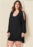 Venus Plus Size Sleeve Detail Dress Venus Plus Size Sleeve Detail Dress