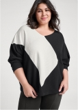 Venus Plus Size Color Block Oversized Top Venus Plus Size Color Block Oversized Top