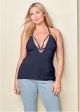 Venus Navy STRAPPY DETAIL TOP Venus Navy STRAPPY DETAIL TOP