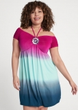 Venus Plus Size Embellished Ombre Dress Venus Plus Size Embellished Ombre Dress