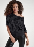 Venus Plus Size Off-Shoulder Sequin Top Venus Plus Size Off-Shoulder Sequin Top