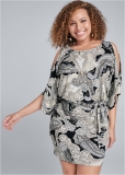 Venus Plus Size Paisley Printed Dress Venus Plus Size Paisley Printed Dress