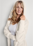 Venus Plus Size Cozy Sherpa High-Low Jacket in Beige Venus Plus Size Cozy Sherpa High-Low Jacket in Beige