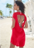Venus Keyhole Back Cover-Up in Red Venus Keyhole Back Cover-Up in Red