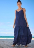 Venus Eyelet Maxi Cover-Up Dress in Ultramarine Blue Venus Eyelet Maxi Cover-Up Dress in Ultramarine Blue
