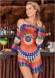 Venus Crochet Detail Cover-Up in Kaleidoscope Venus Crochet Detail Cover-Up in Kaleidoscope
