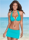 Venus Skirted Mid-Rise Bottom Bikini - Aqua Reef Venus Skirted Mid-Rise Bottom Bikini - Aqua Reef