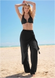 Venus Wrap Cover-Up Pants in Black Beauty Venus Wrap Cover-Up Pants in Black Beauty