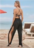 Venus Strappy Back Cover-Up Jumpsuit in Black Venus Strappy Back Cover-Up Jumpsuit in Black