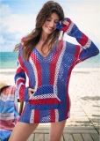 Venus Hoodie Cover-Up in Americana Venus Hoodie Cover-Up in Americana