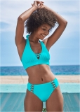 Venus Strappy Mid-Rise Bottom Bikini - Aqua Reef Venus Strappy Mid-Rise Bottom Bikini - Aqua Reef