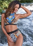 Venus Volley High-Waist Bikini Bottom Bikini - Jungle Queen Venus Volley High-Waist Bikini Bottom Bikini - Jungle Queen